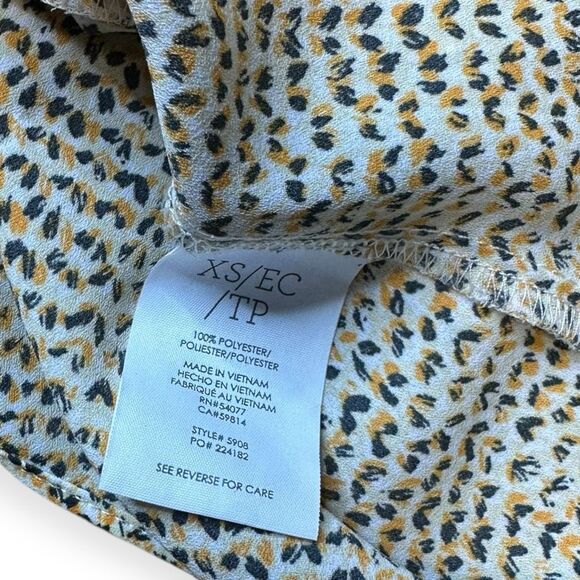 CABI Women’s Yellow Printed Sleeveless Impression Tank Top Blouse Size XS Style - Picture 5 of 7